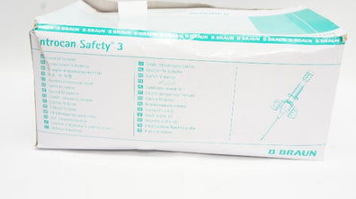 Braun 4251128-02 Introcan Safety 3 Closed IV Cath. 22G x 1inch - Box of 21